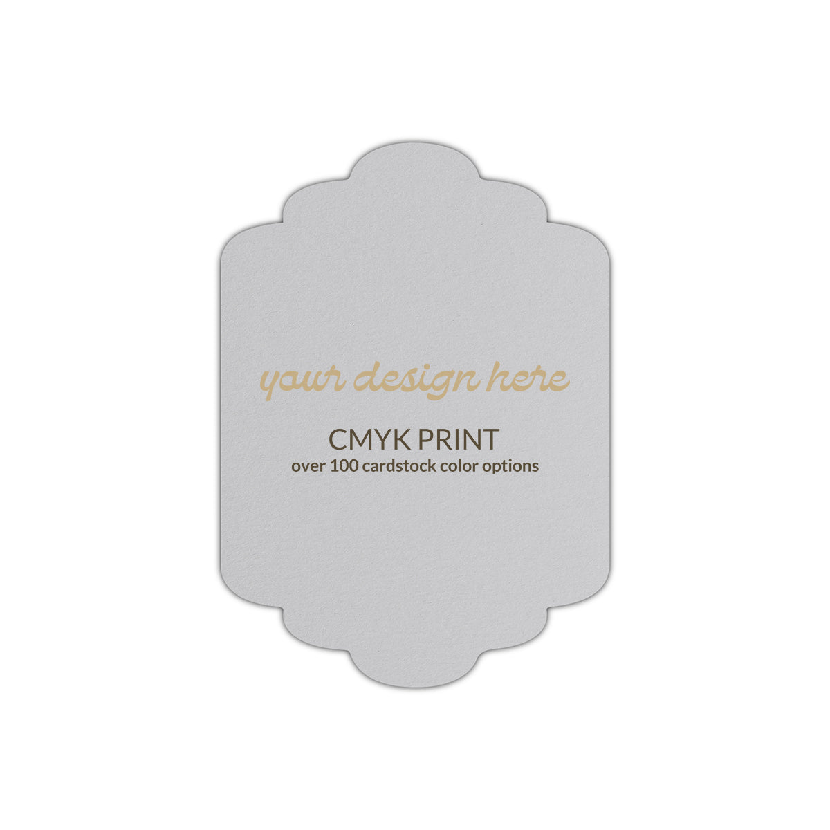 Shape P36 Diecut Card | CMYK Print | 3.5" x 5"