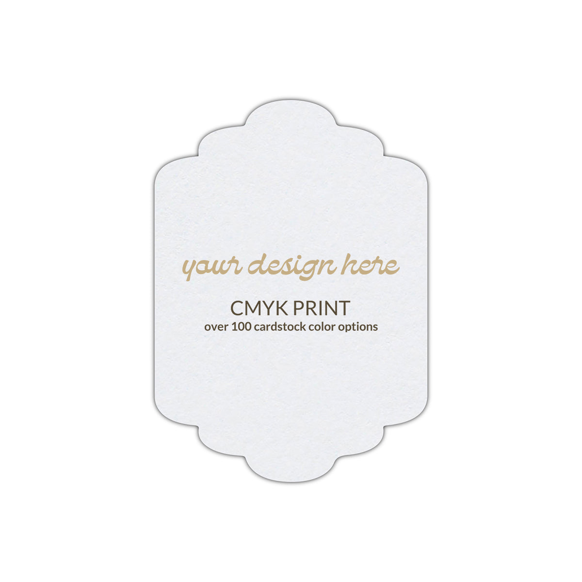 Shape P36 Diecut Card | CMYK Print | 3" x 4"