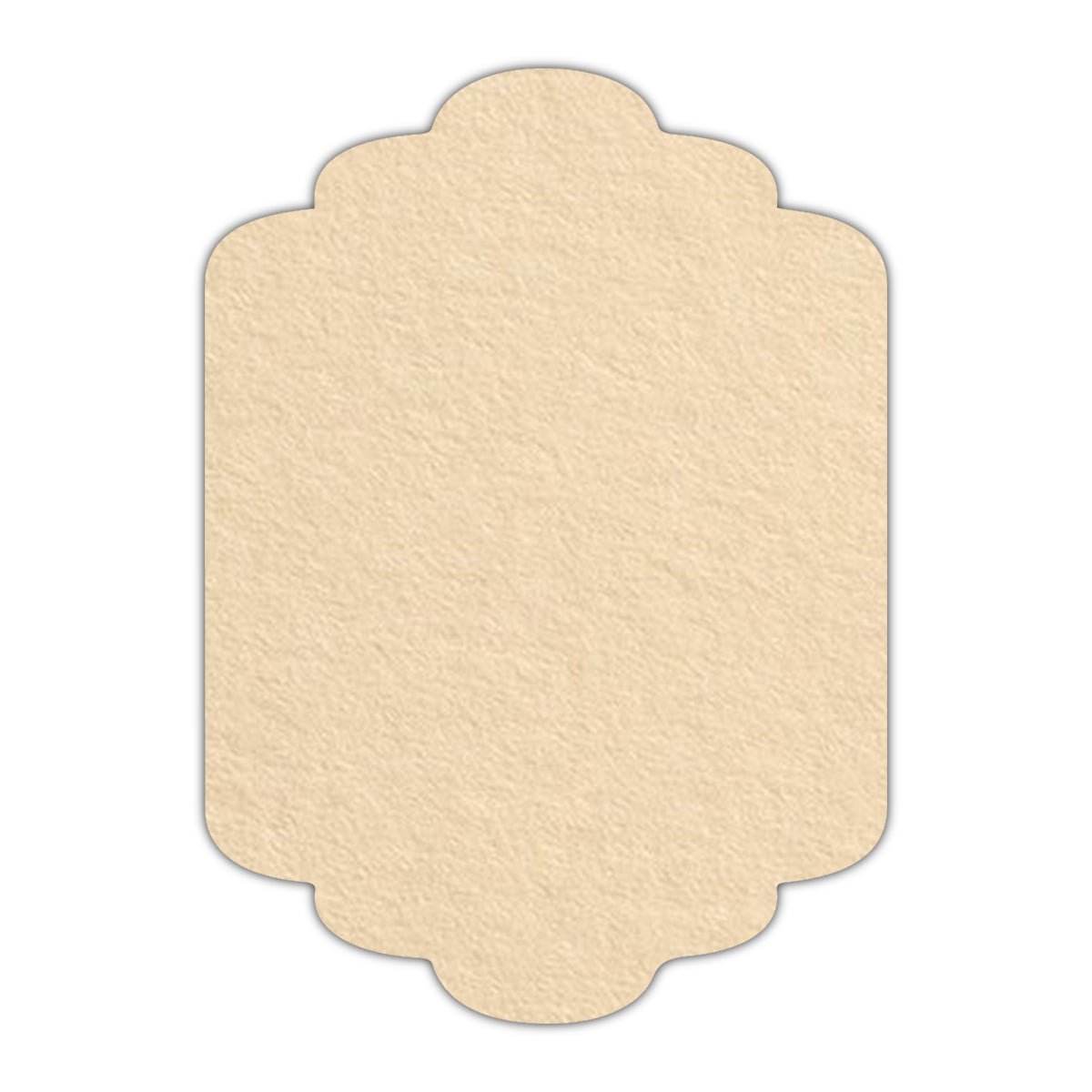 CMYK Print on Antique Ivory Cardstock | Shape P36 | 3" x 4"
