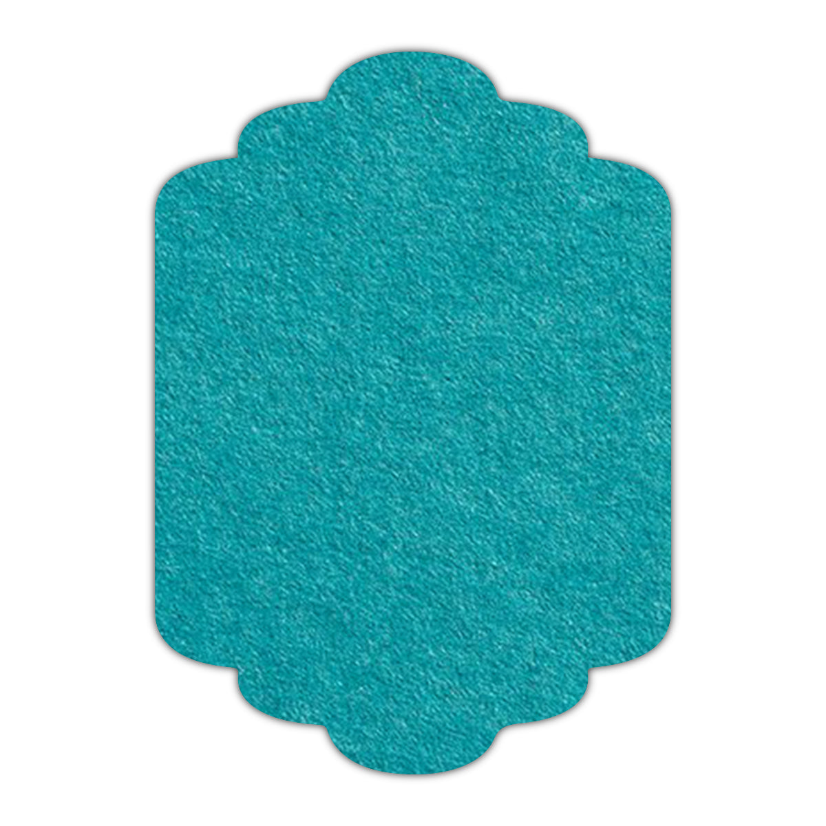 CMYK Print on Aqua Blue Cardstock | Shape P36 | 4.25" x 5.5"