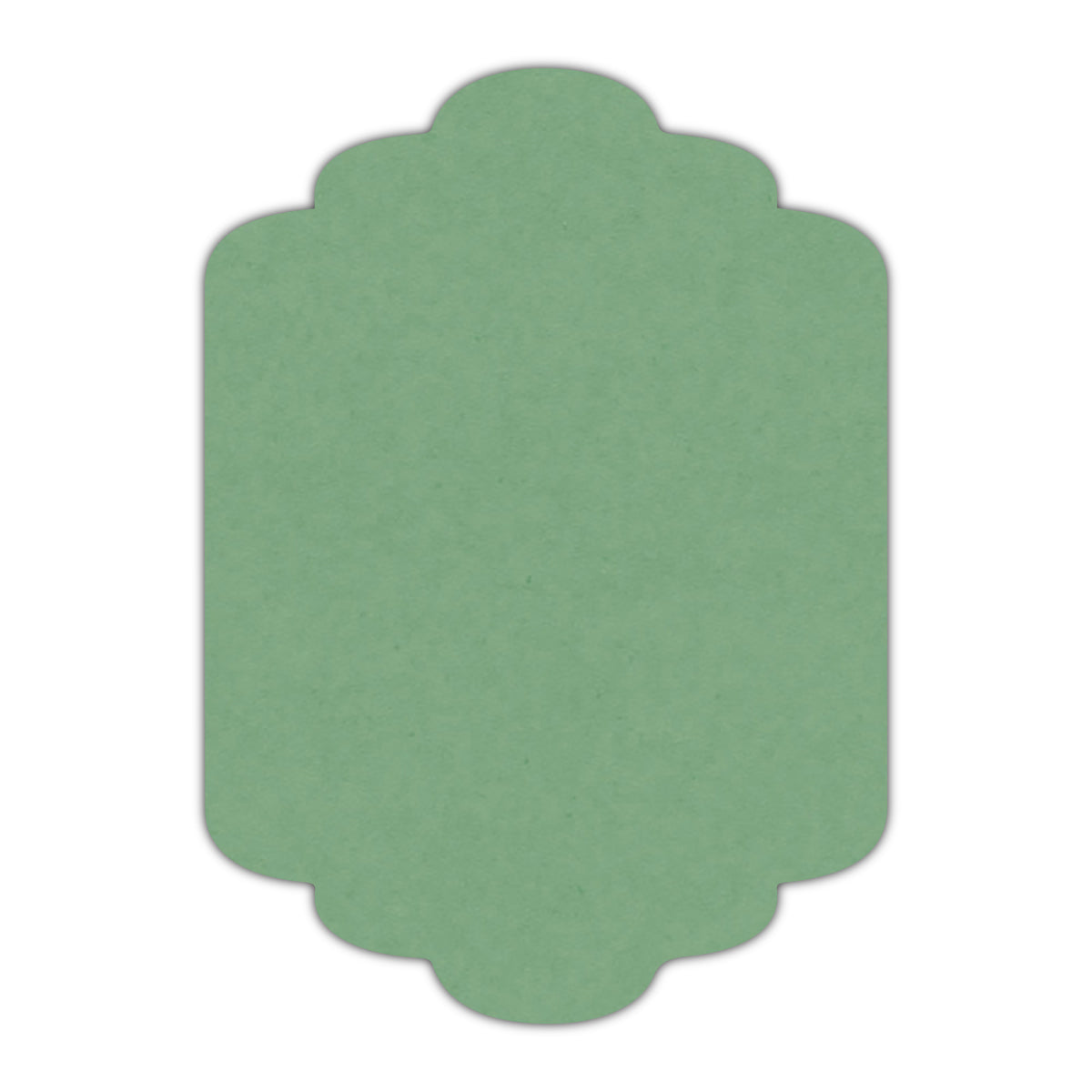 CMYK Print on Matcha Tea Cardstock | Shape P36 | 3" x 5"