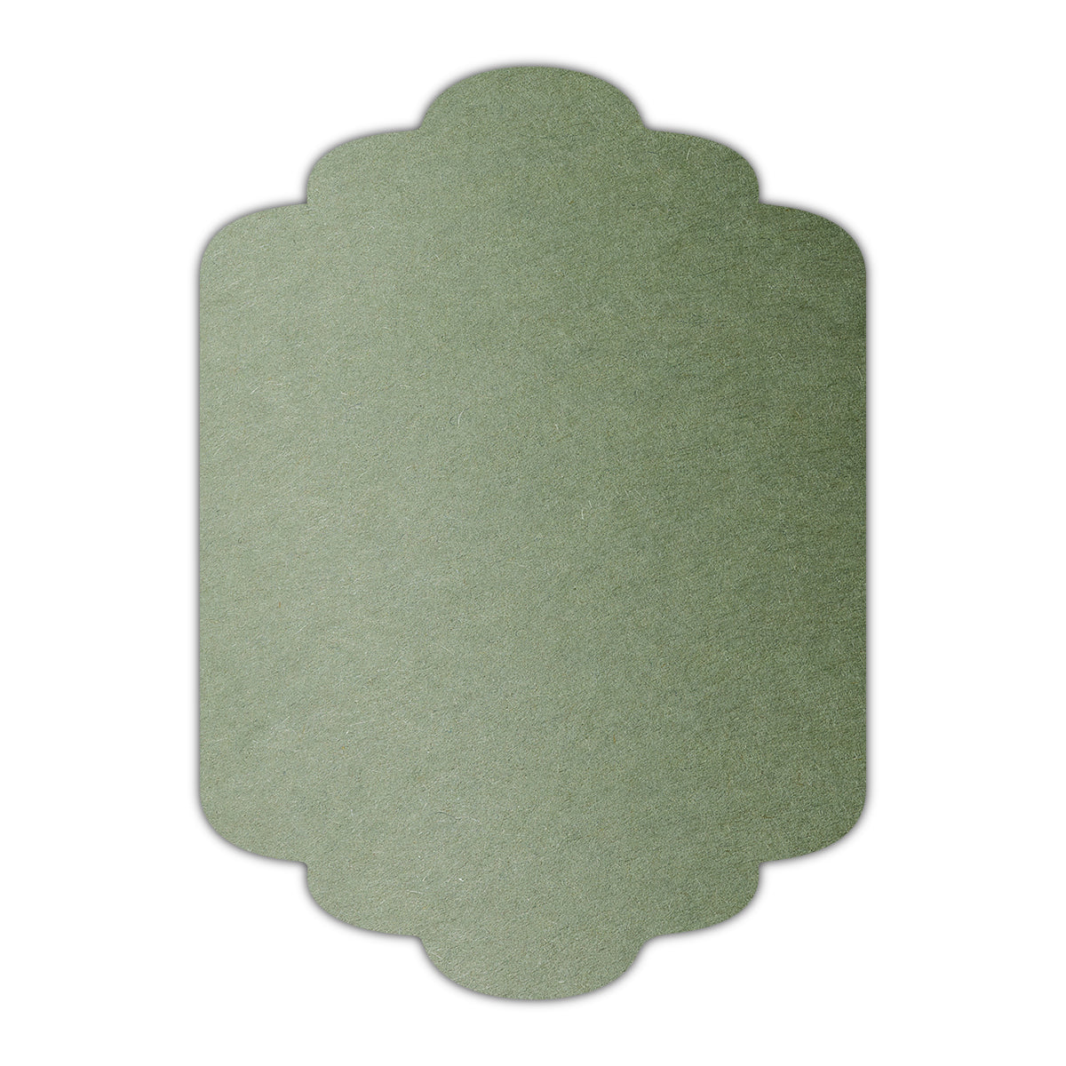 CMYK Print on Mid Green Cardstock | Shape P36 | 4.25" x 5.5"
