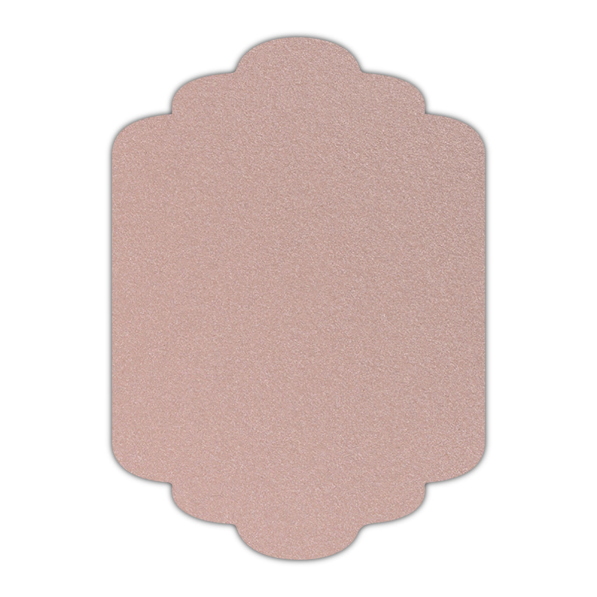 CMYK Print on Shimmer Nude Cardstock | Shape P36 | 3" x 5"