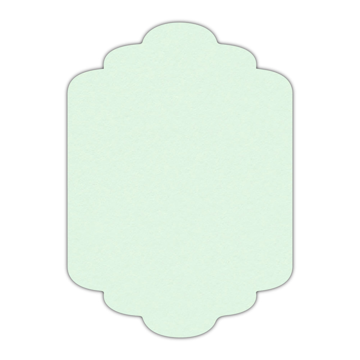 CMYK Print on Pastel Green Cardstock | Shape P36 | 3" x 4"
