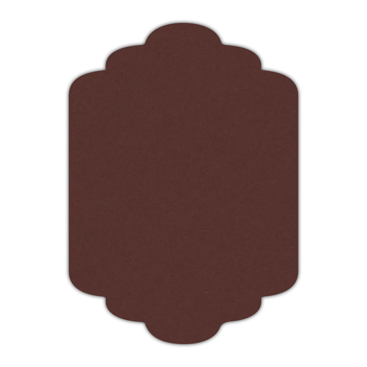 CMYK Print on Port Wine Cardstock | Shape P36 | 2.5" x 3.5"