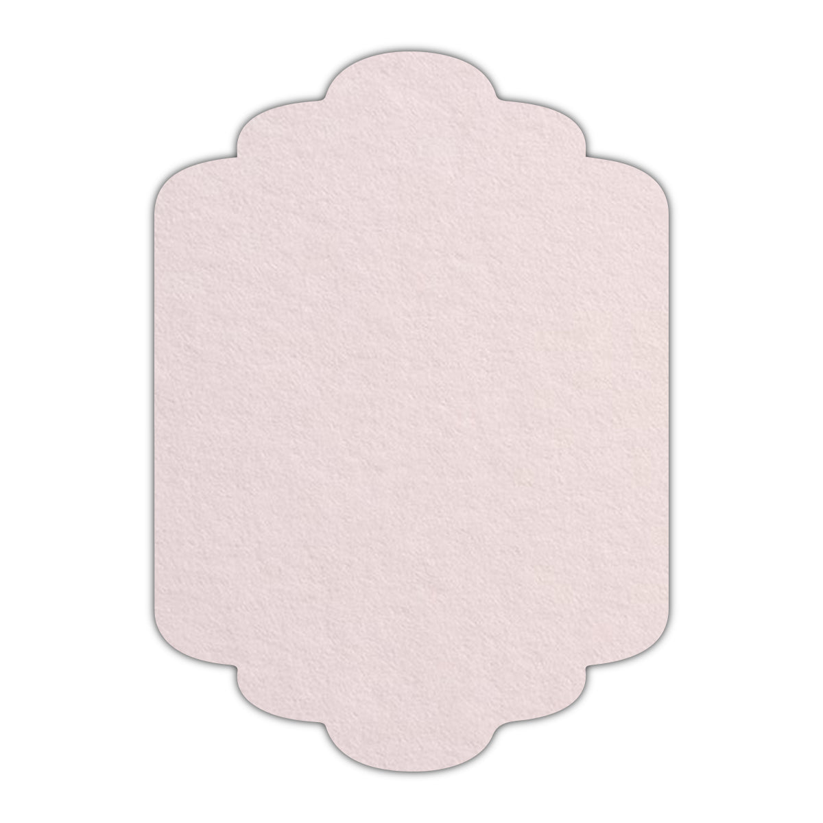 CMYK Print on Powder Pink Cardstock | Shape P36 | 3" x 4"