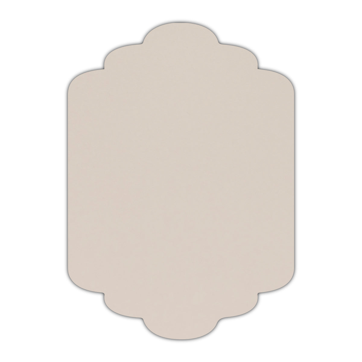 CMYK Print on Shimmer Coral Cardstock | Shape P36 | 2" x 3"