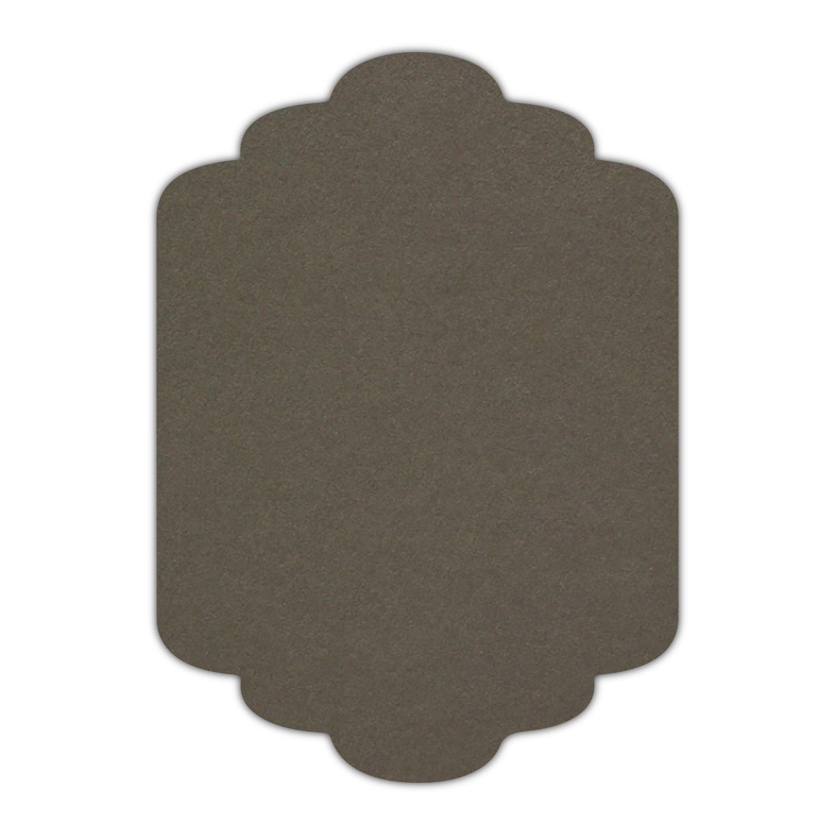 CMYK Print on Sombre Grey Cardstock | Shape P36 | 4.25" x 5.5"