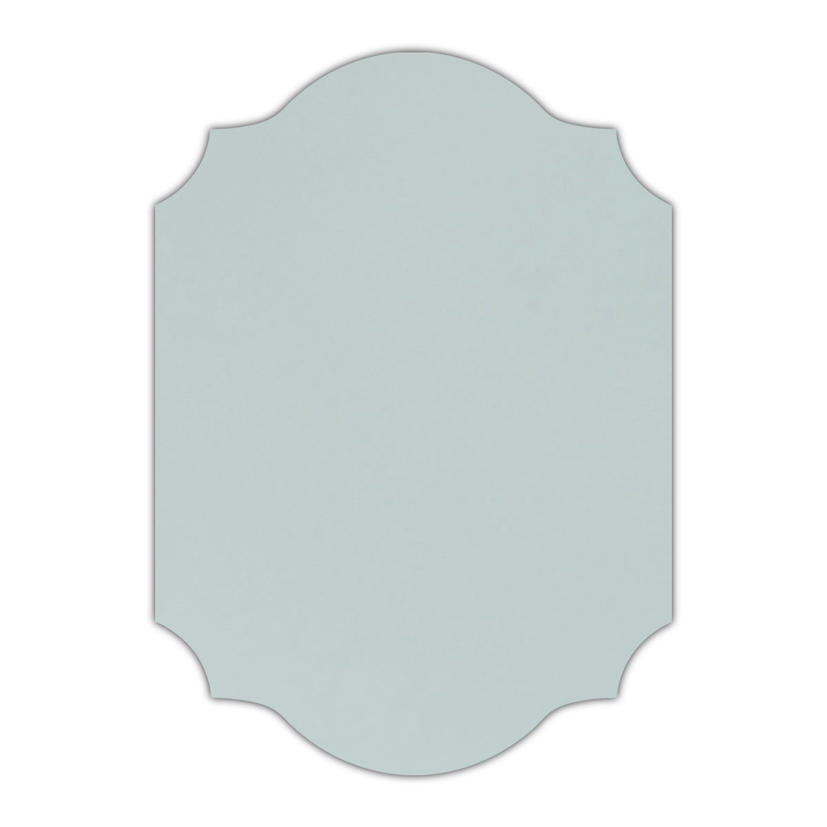 CMYK Print on Shimmer Aquamarine Cardstock | Shape P37 | 2" x 3"