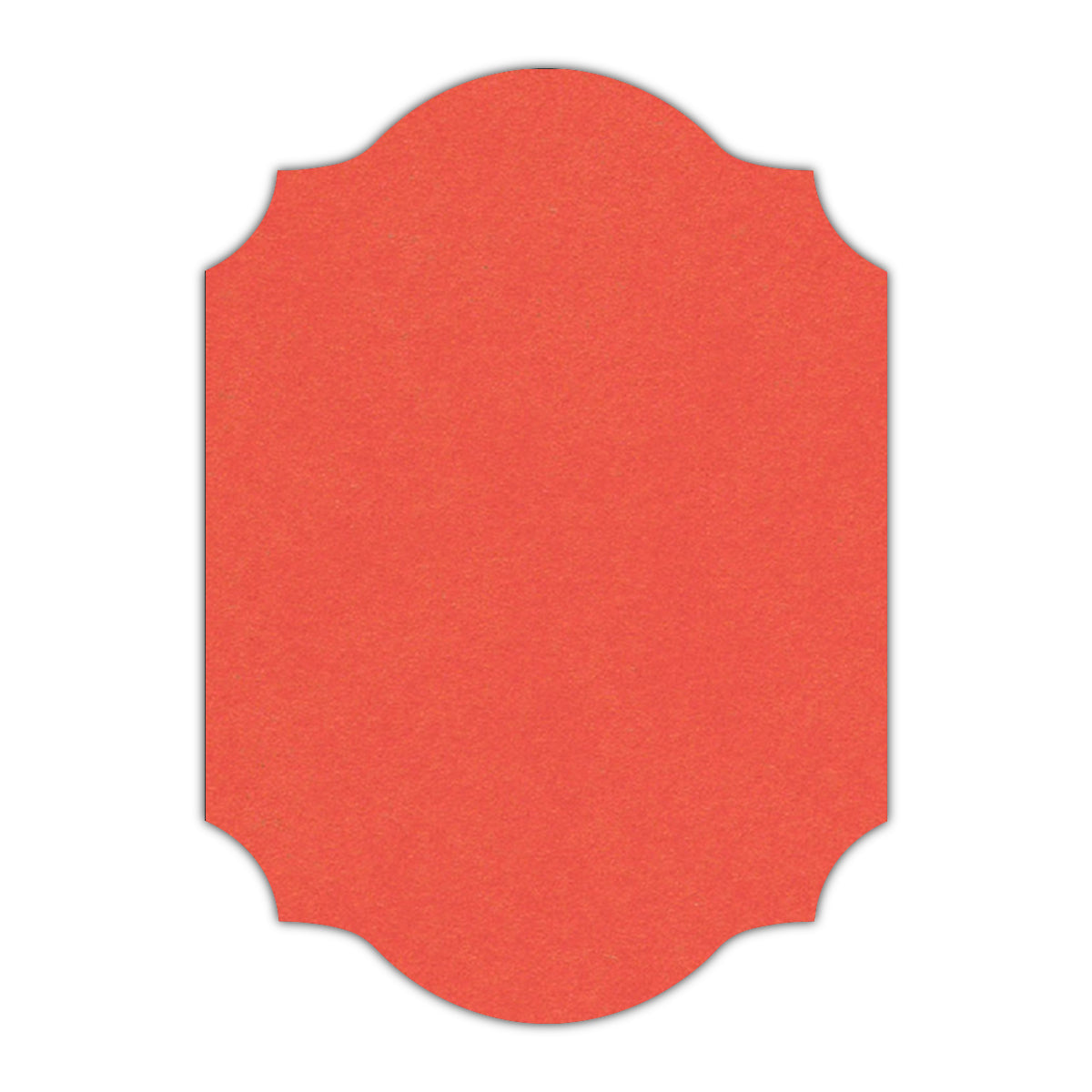 CMYK Print on Coral Cardstock | Shape P37 | 3" x 5"