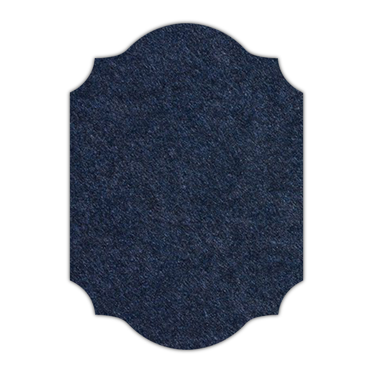 CMYK Print on Dark Navy Blue Cardstock | Shape P37 | 2" x 3.5"