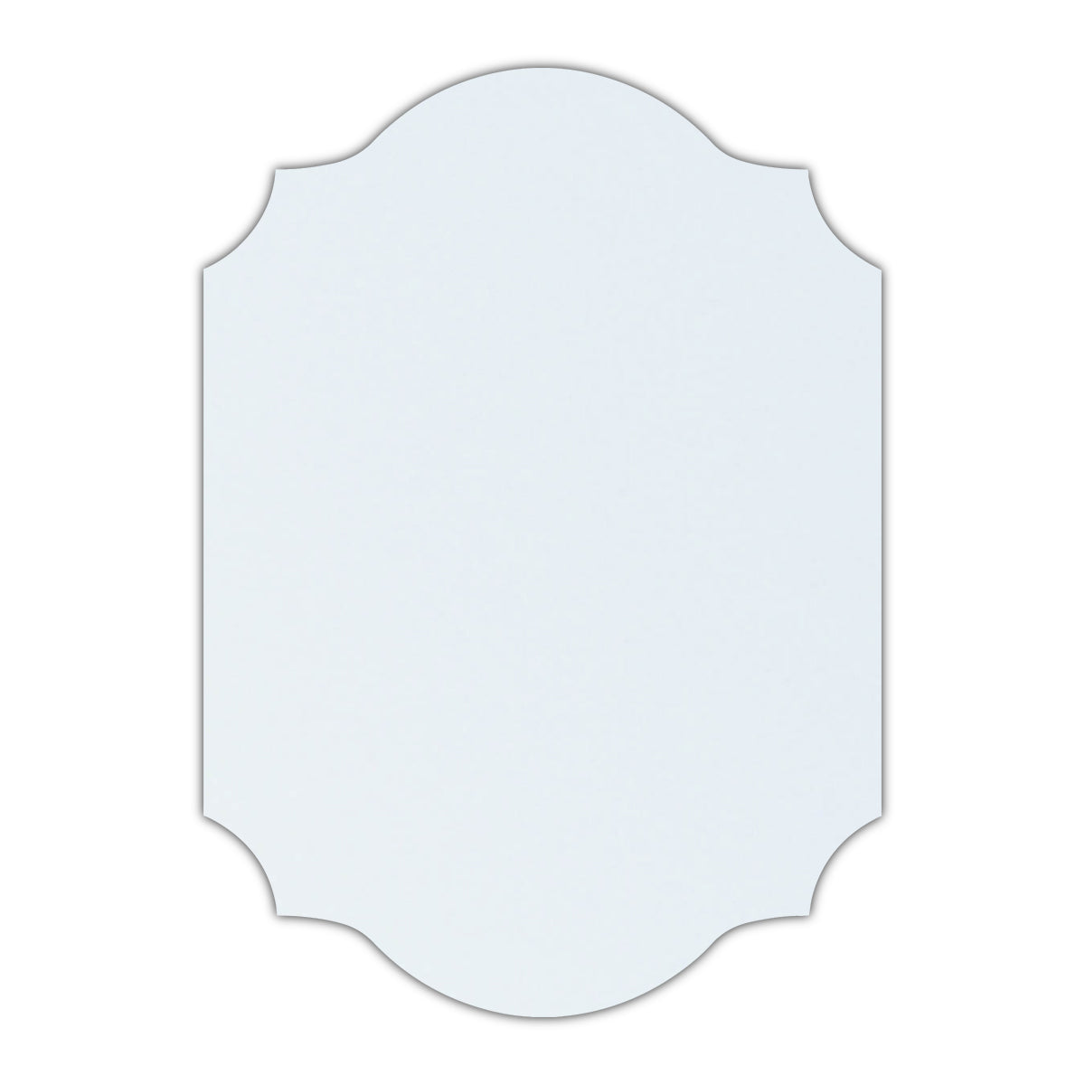 CMYK Print on Shimmer Ice Silver Cardstock | Shape P37 | 5.5" x 8.5"