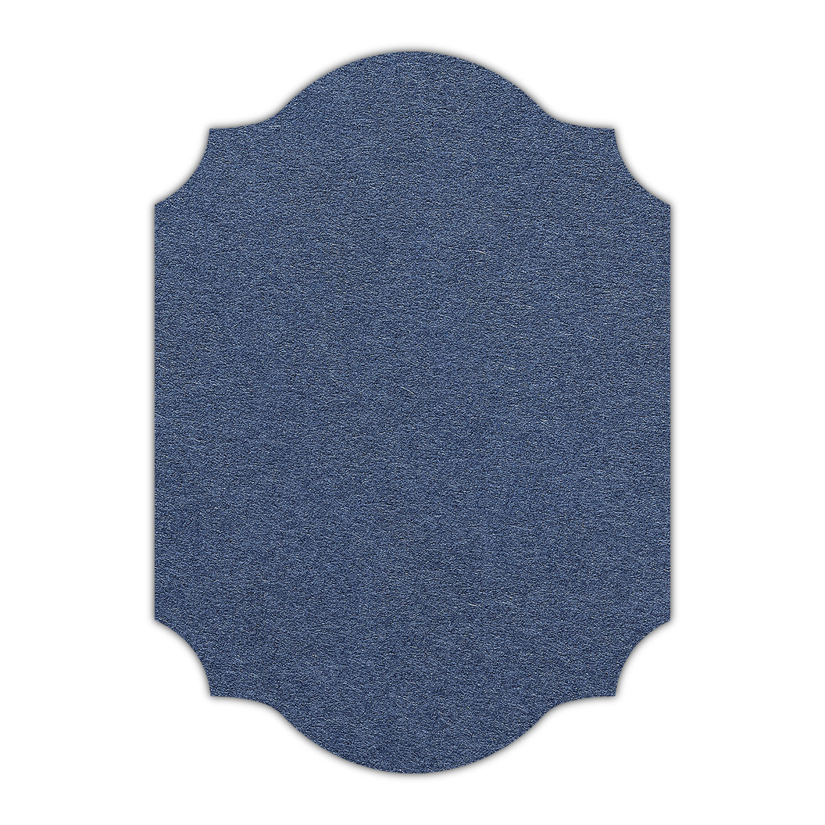 CMYK Print on Imperial Blue Cardstock | Shape P37 | 2" x 3"