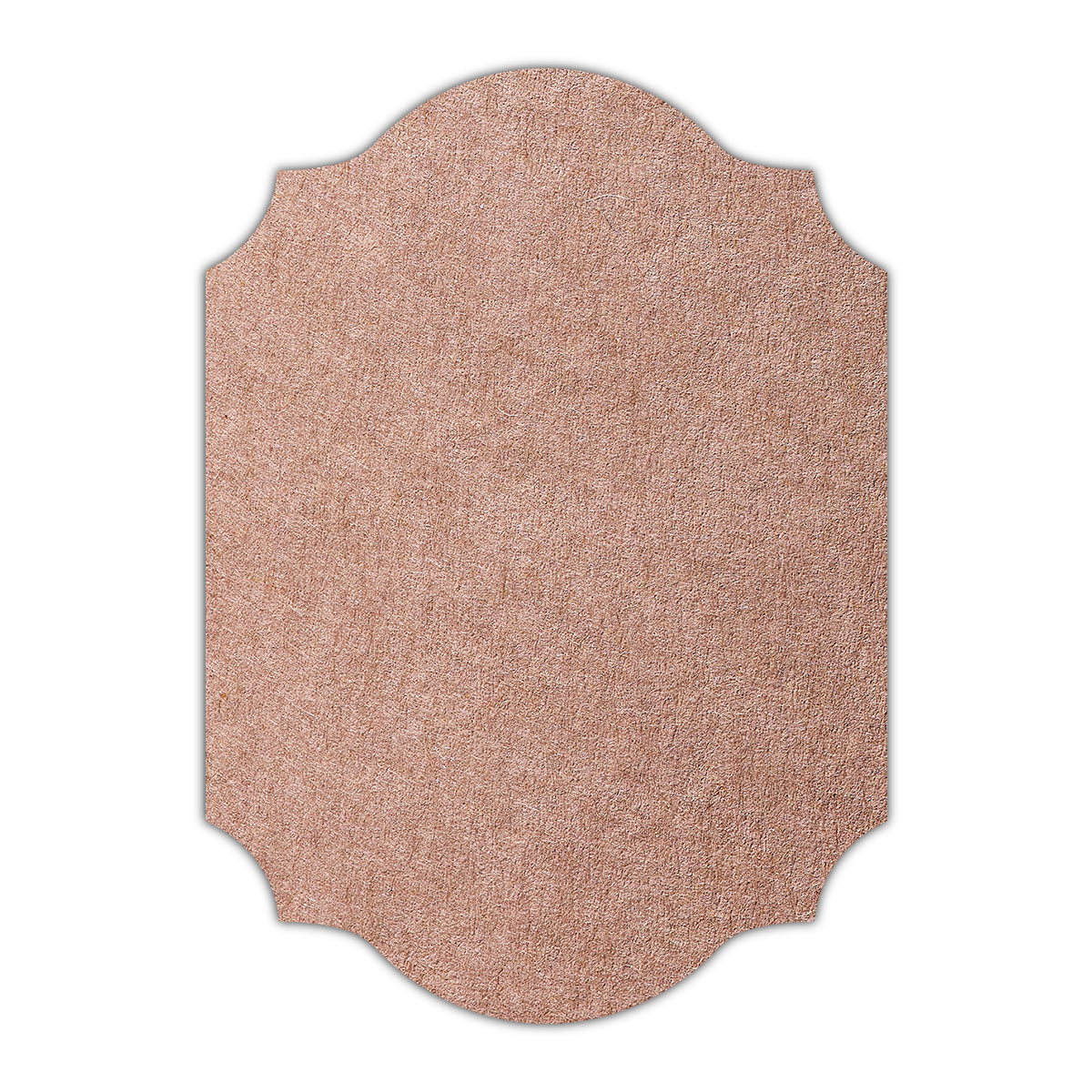 CMYK Print on Nubuck Brown Cardstock | Shape P37 | 2" x 3"