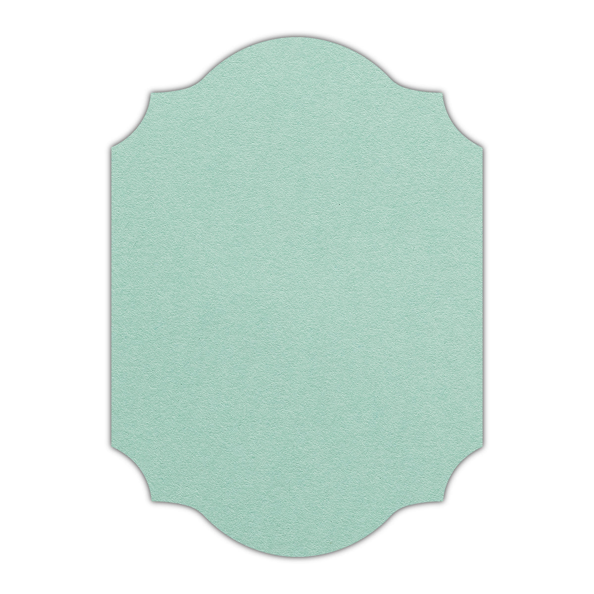 CMYK Print on Park Green Cardstock | Shape P37 | 2" x 3"