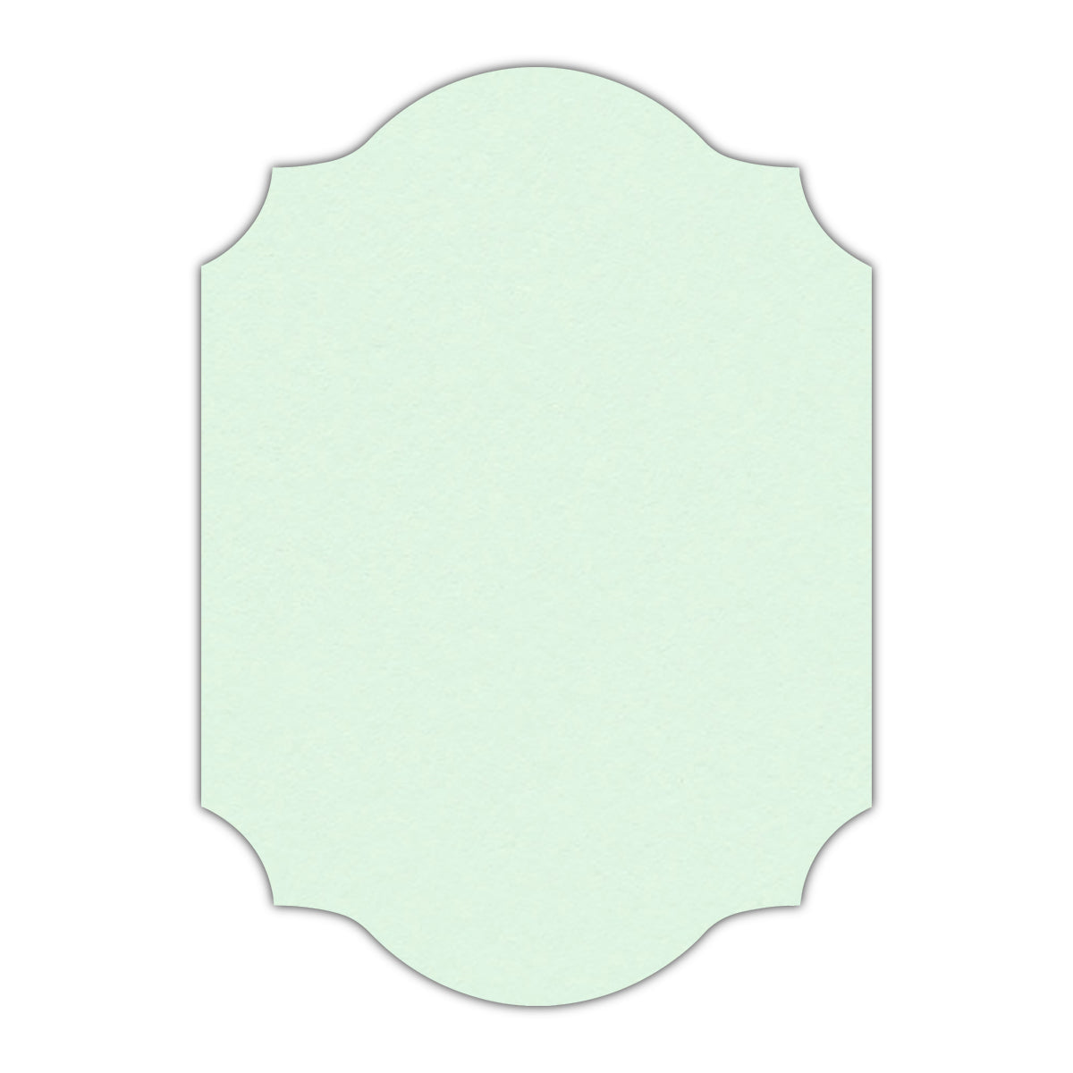 CMYK Print on Pastel Green Cardstock | Shape P37 | 2" x 3"