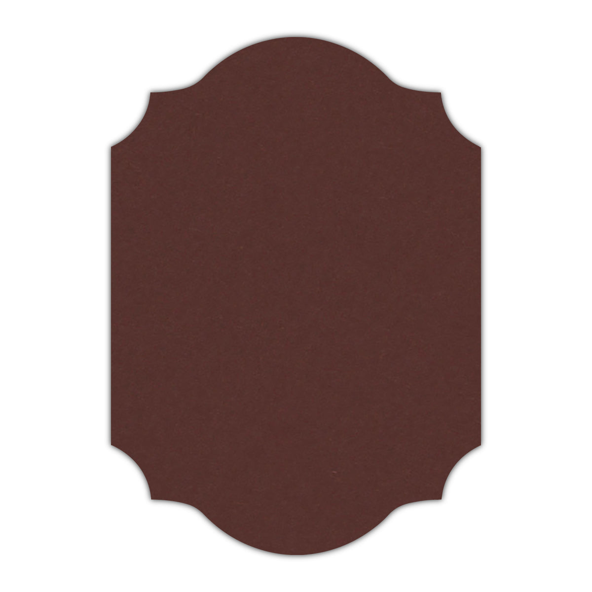 CMYK Print on Port Wine Cardstock | Shape P37 | 3" x 4"