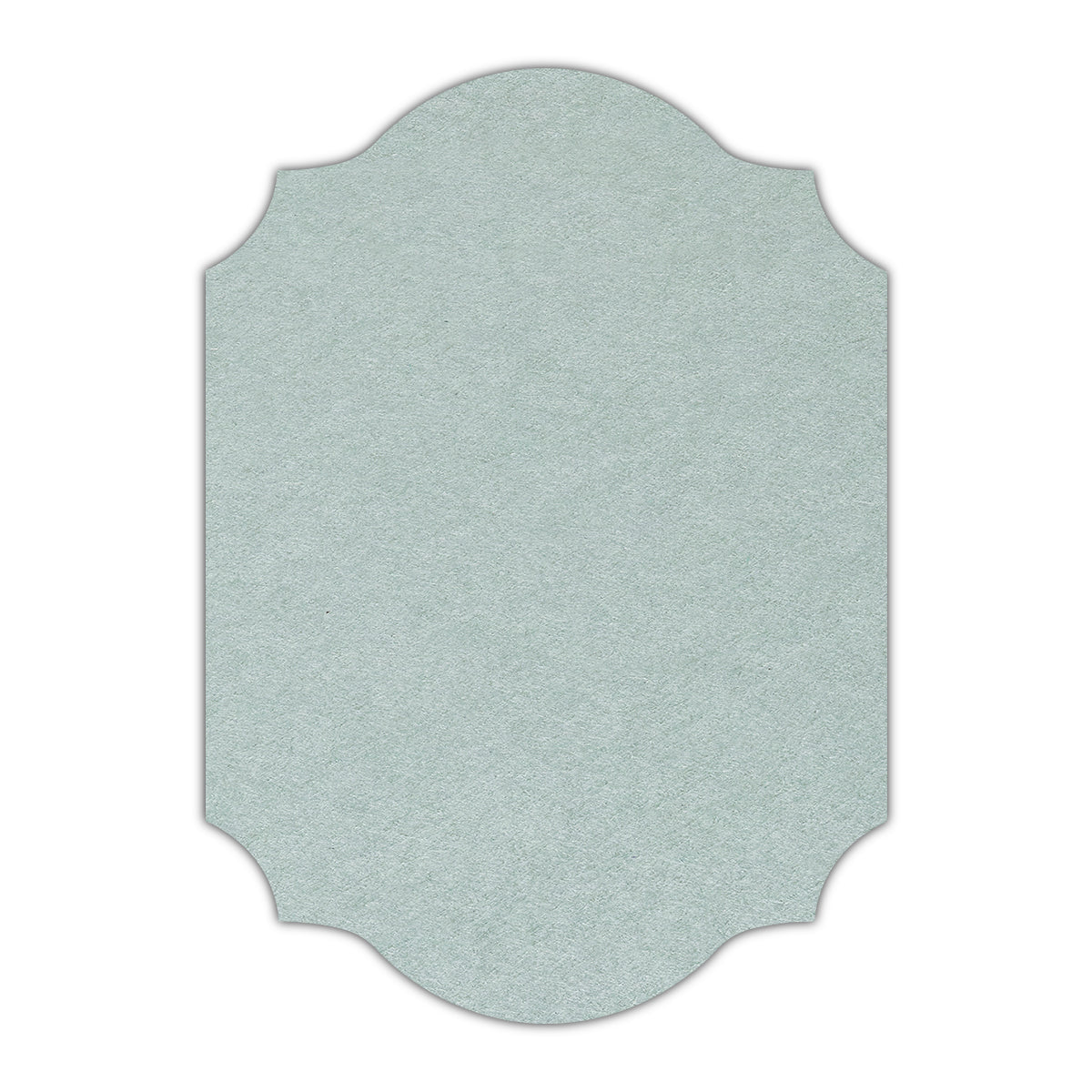 CMYK Print on Powder Green Cardstock | Shape P37 | 2" x 3"
