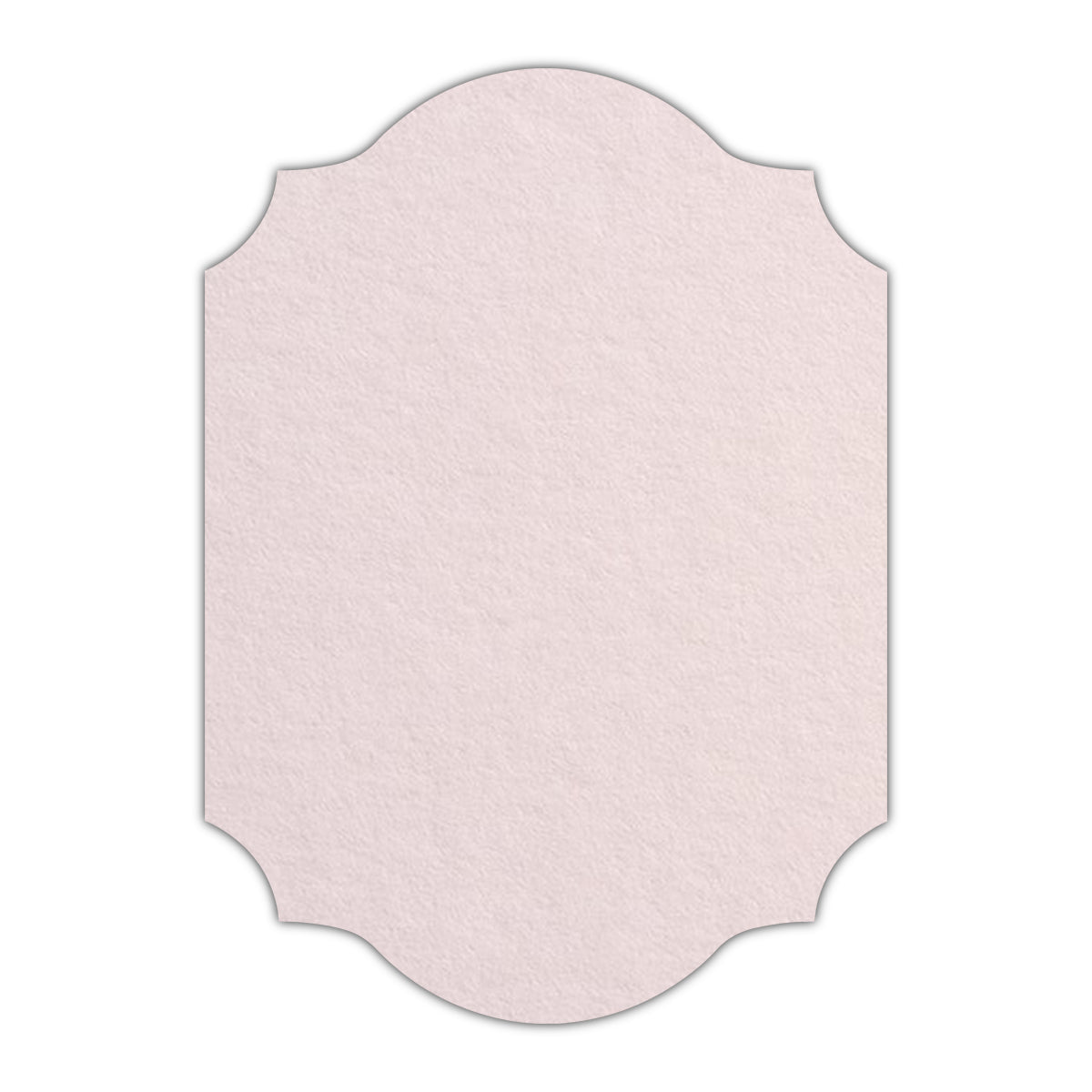 CMYK Print on Powder Pink Cardstock | Shape P37 | 3" x 5"