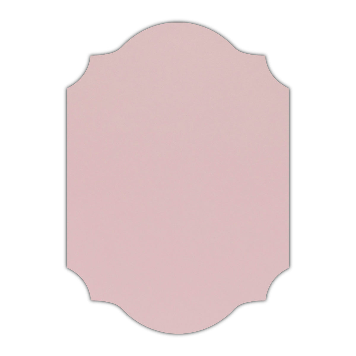 CMYK Print on Shimmer Rose Quartz Cardstock | Shape P37 | 5" x 7"