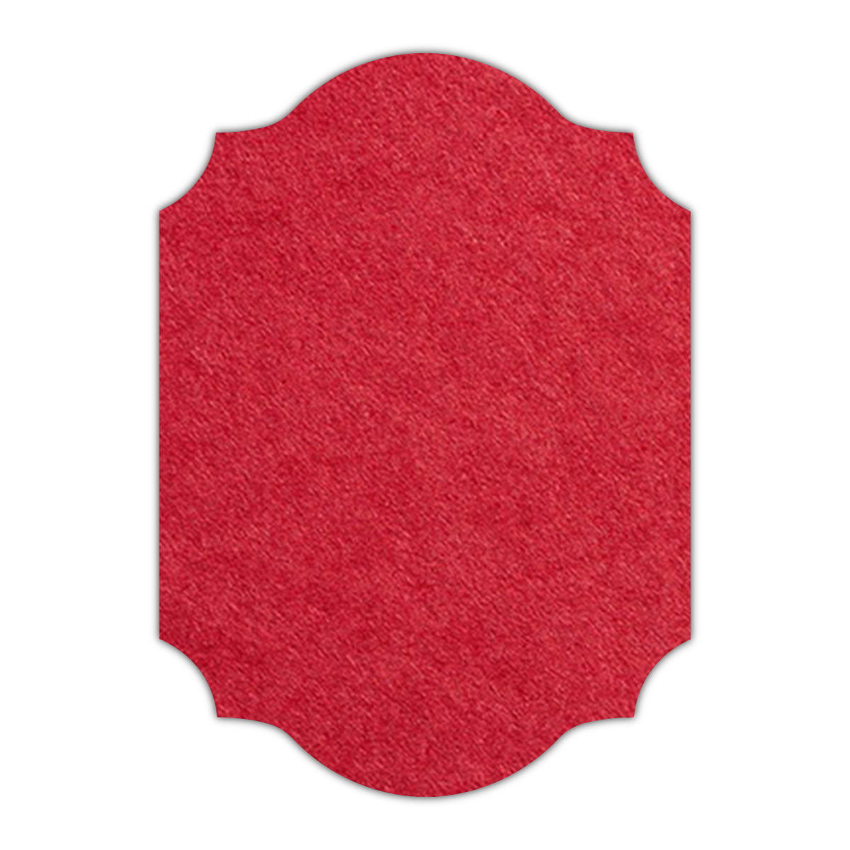 CMYK Print on Scarlet Red Cardstock | Shape P37 | 11" x 14"