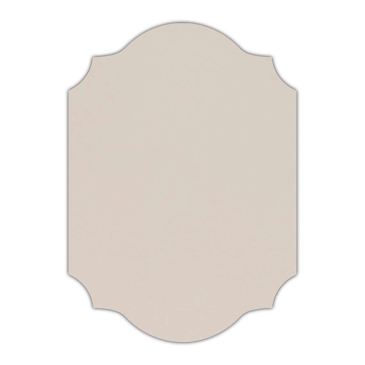 CMYK Print on Shimmer Coral Cardstock | Shape P37 | 2" x 3"