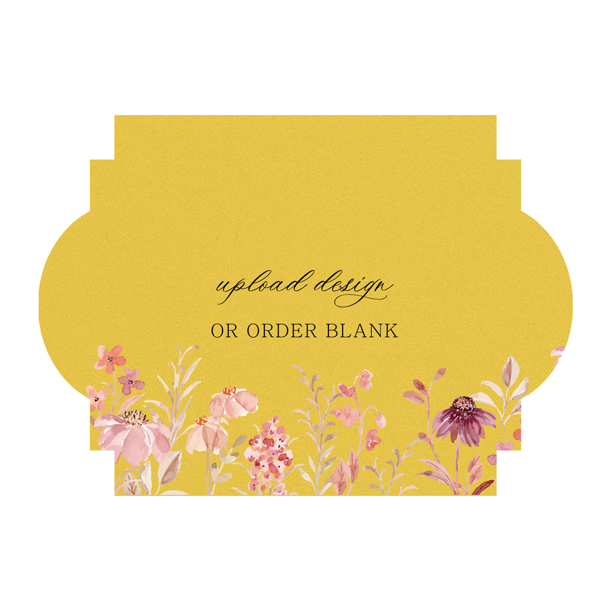Custom Wedding Prints on Diecut Shaped Cardstock | Shape P39