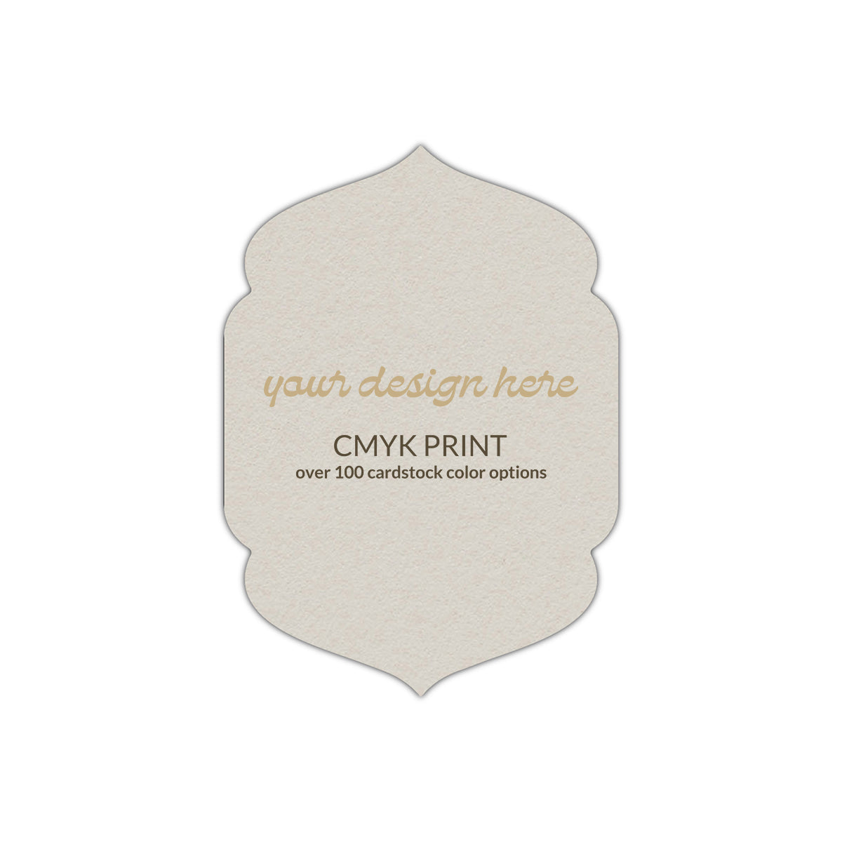 Shape P4 Diecut Card | CMYK Print | 3" x 5"