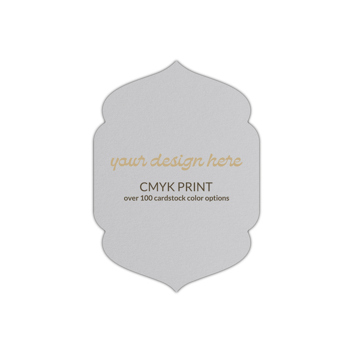 Shape P4 Diecut Card | CMYK Print | 5" x 7"