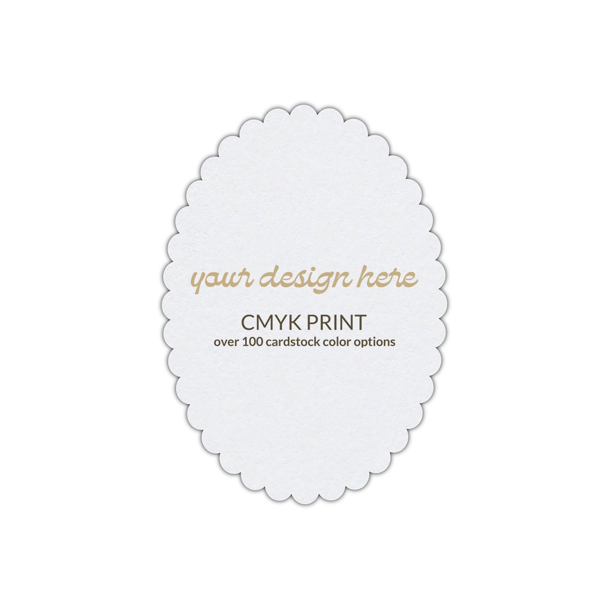 Shape P40 Diecut Card | CMYK Print | 3" x 5"