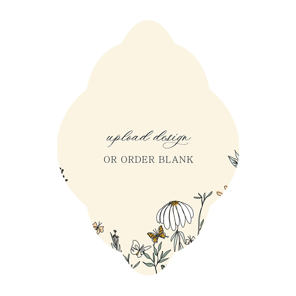 Custom Wedding Prints on Diecut Shaped Cardstock | Shape P40
