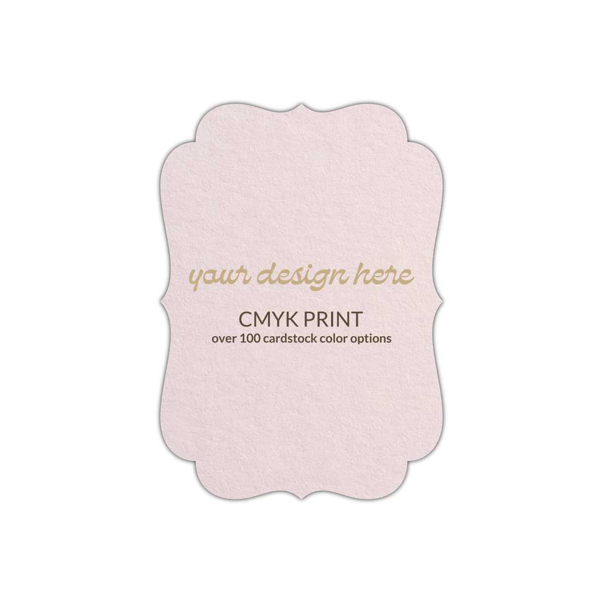 Shape P41 Diecut Card | CMYK Print | 2" x 3.5"