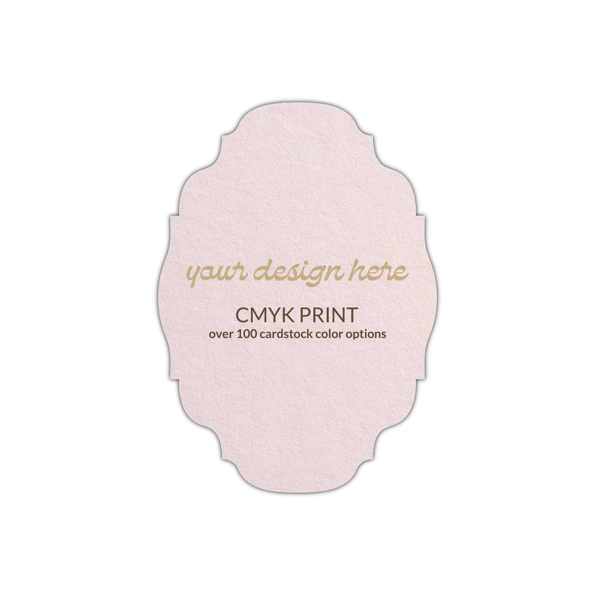 Shape P42 Diecut Card | CMYK Print | 2" x 3"