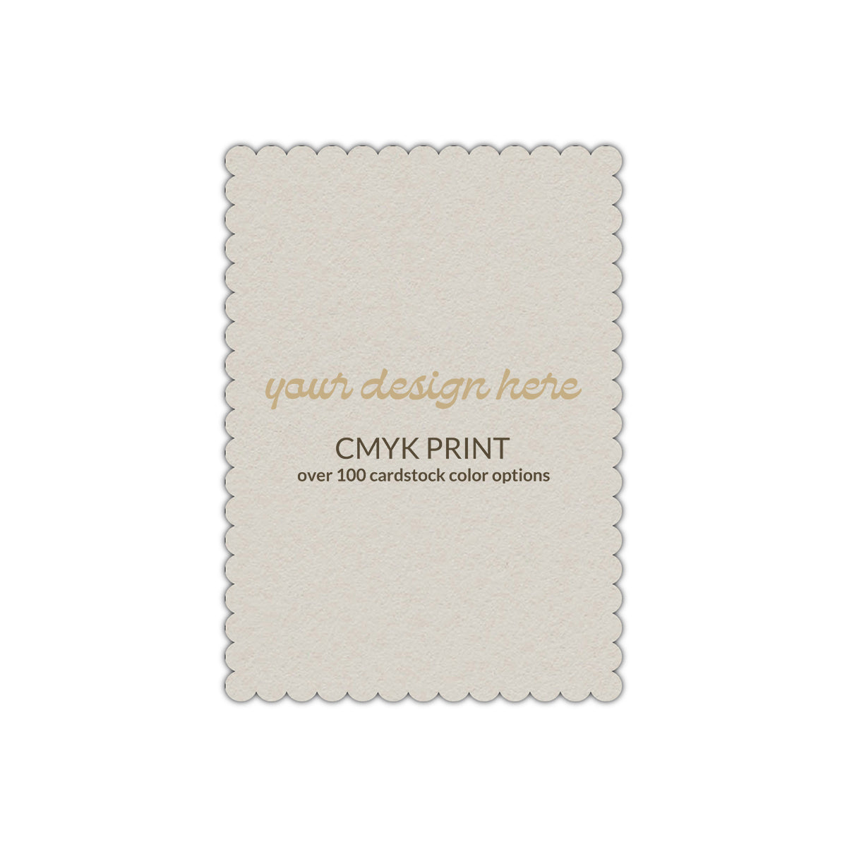Shape P45 Diecut Card | CMYK Print | 3" x 4"