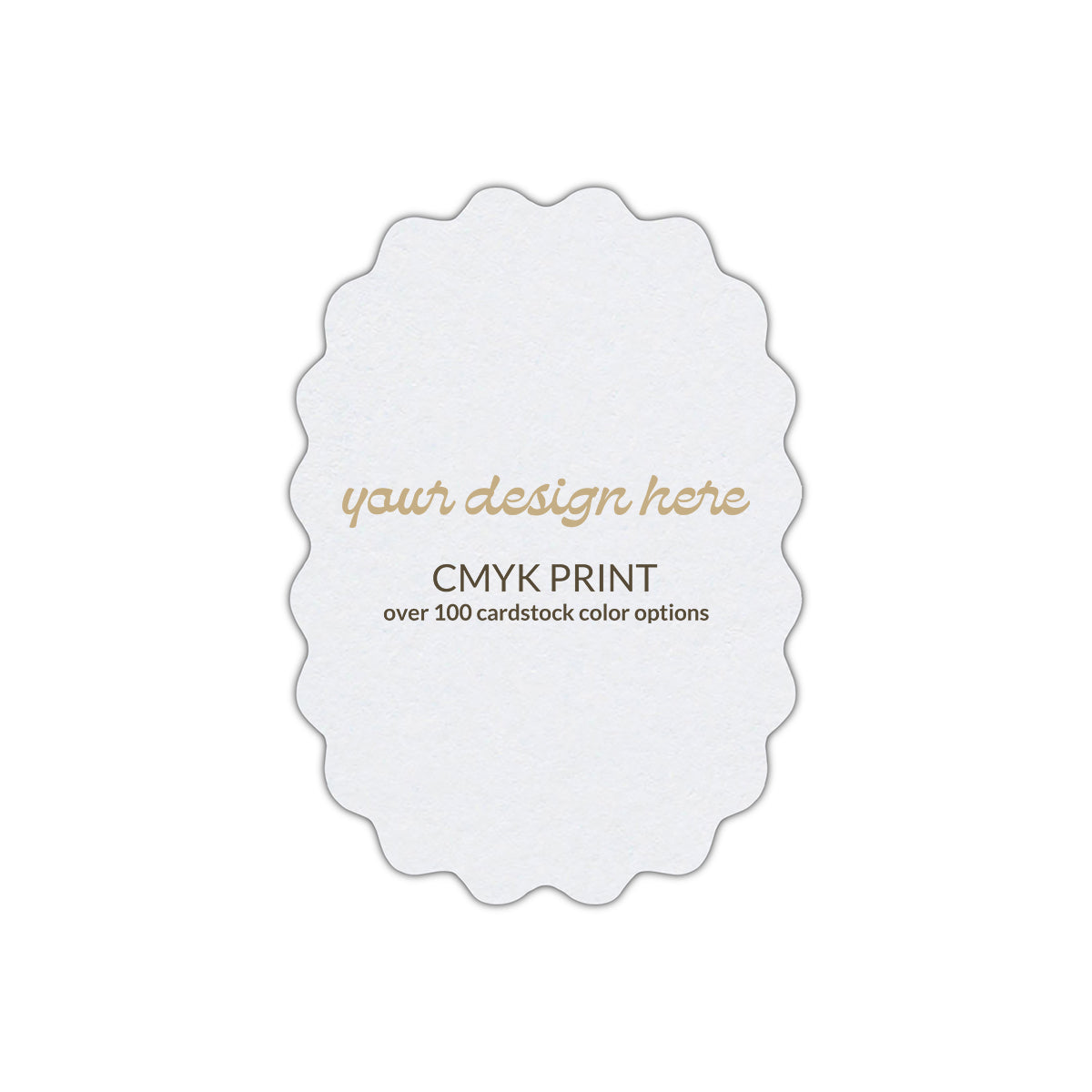 Shape P46 Diecut Card | CMYK Print | 3" x 4"