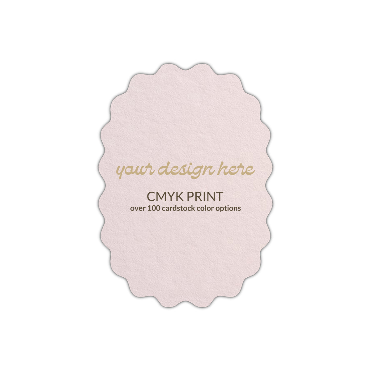 Shape P49 Diecut Card | CMYK Print | 3" x 4"