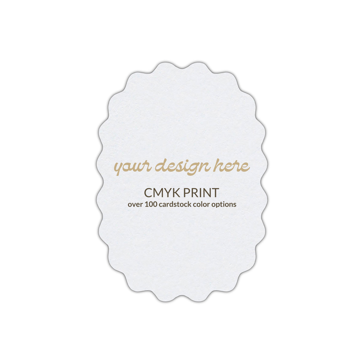 Shape P49 Diecut Card | CMYK Print | 2" x 3"