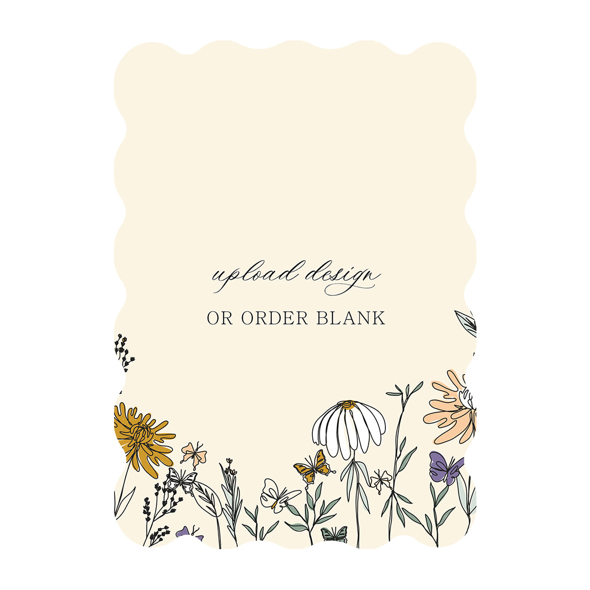 Custom Wedding Prints on Diecut Shaped Cardstock | Shape P49
