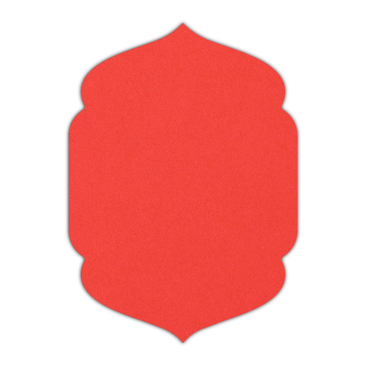 CMYK Print on Bright Red Cardstock | Shape P4 | 3.5" x 5"