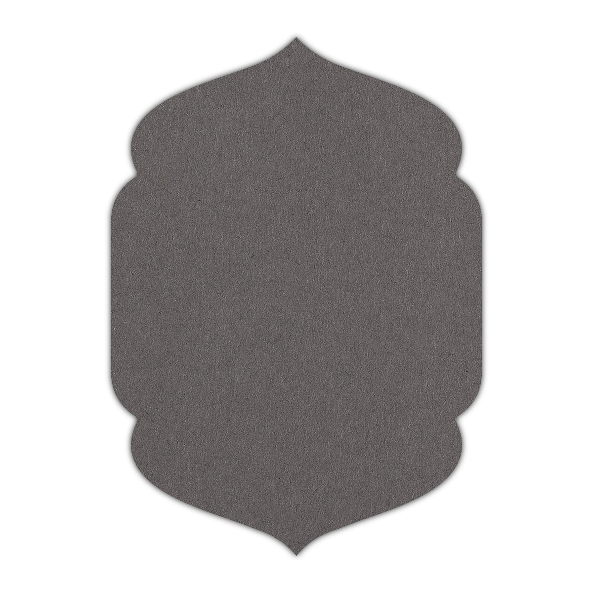 CMYK Print on Dark Grey Cardstock | Shape P4 | 3" x 4"