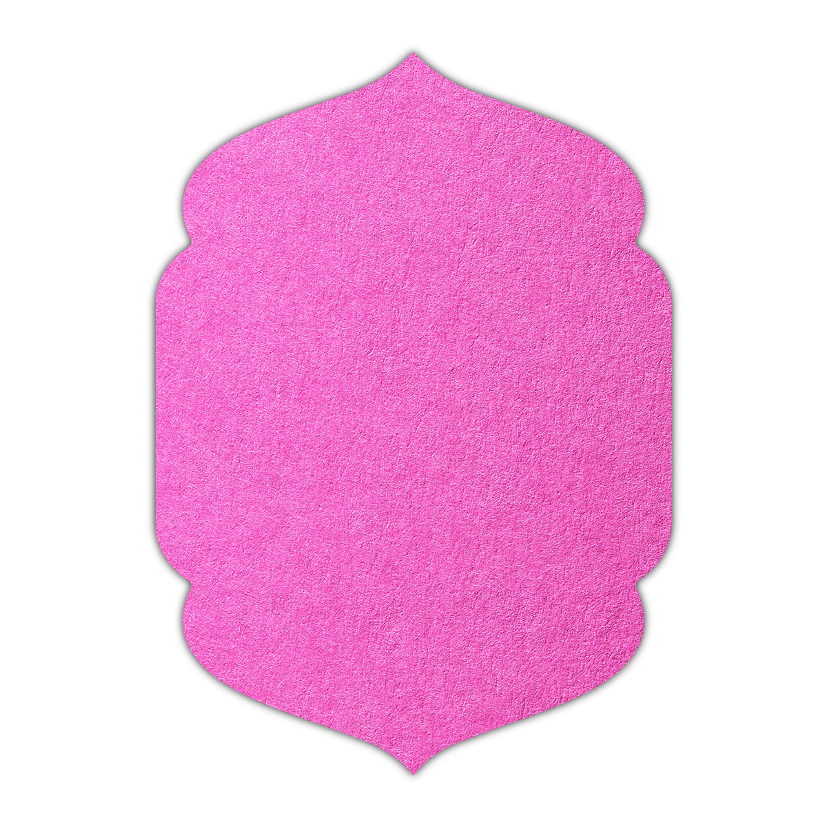 CMYK Print on Fuchsia Pink Cardstock | Shape P4 | 2" x 3"