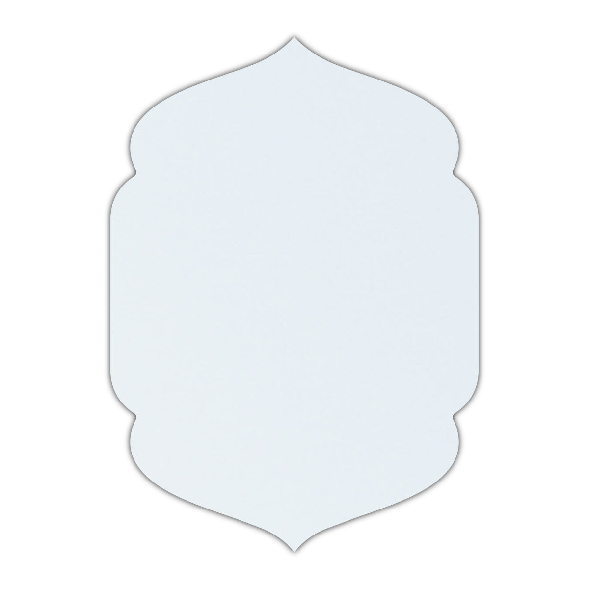 CMYK Print on Shimmer Ice Silver Cardstock | Shape P4 | 8" x 10"