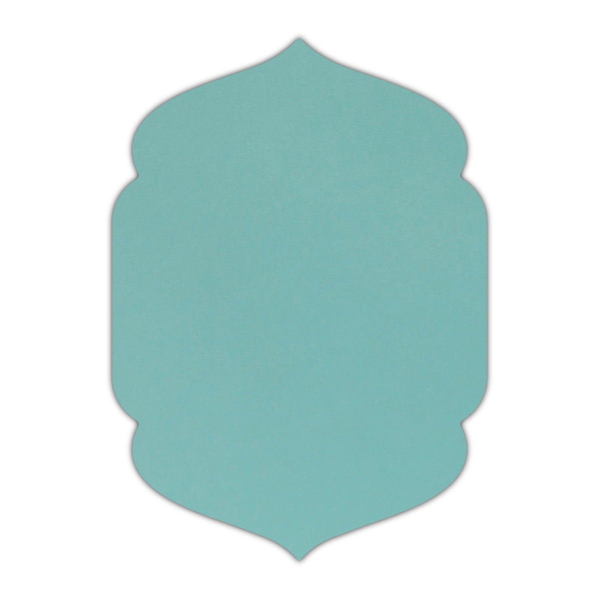 CMYK Print on Shimmer Lagoon Cardstock | Shape P4 | 2" x 3"