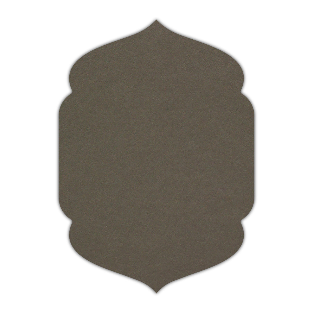 CMYK Print on Sombre Grey Cardstock | Shape P4 | 2" x 3"