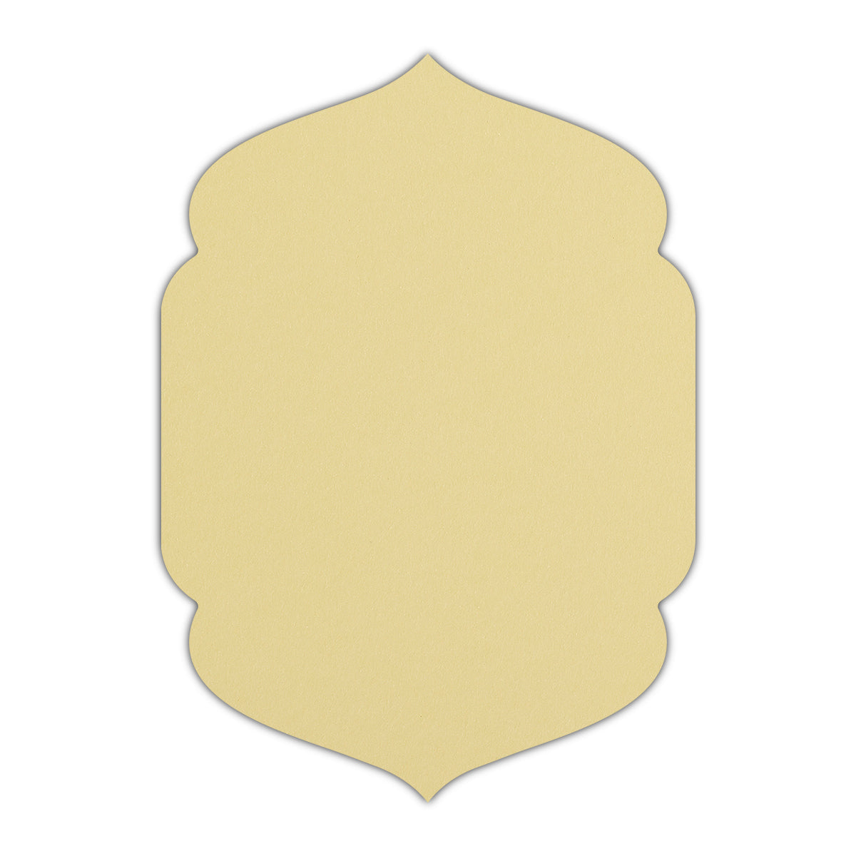 CMYK Print on Sorbet Yellow Cardstock | Shape P4 | 2" x 3"