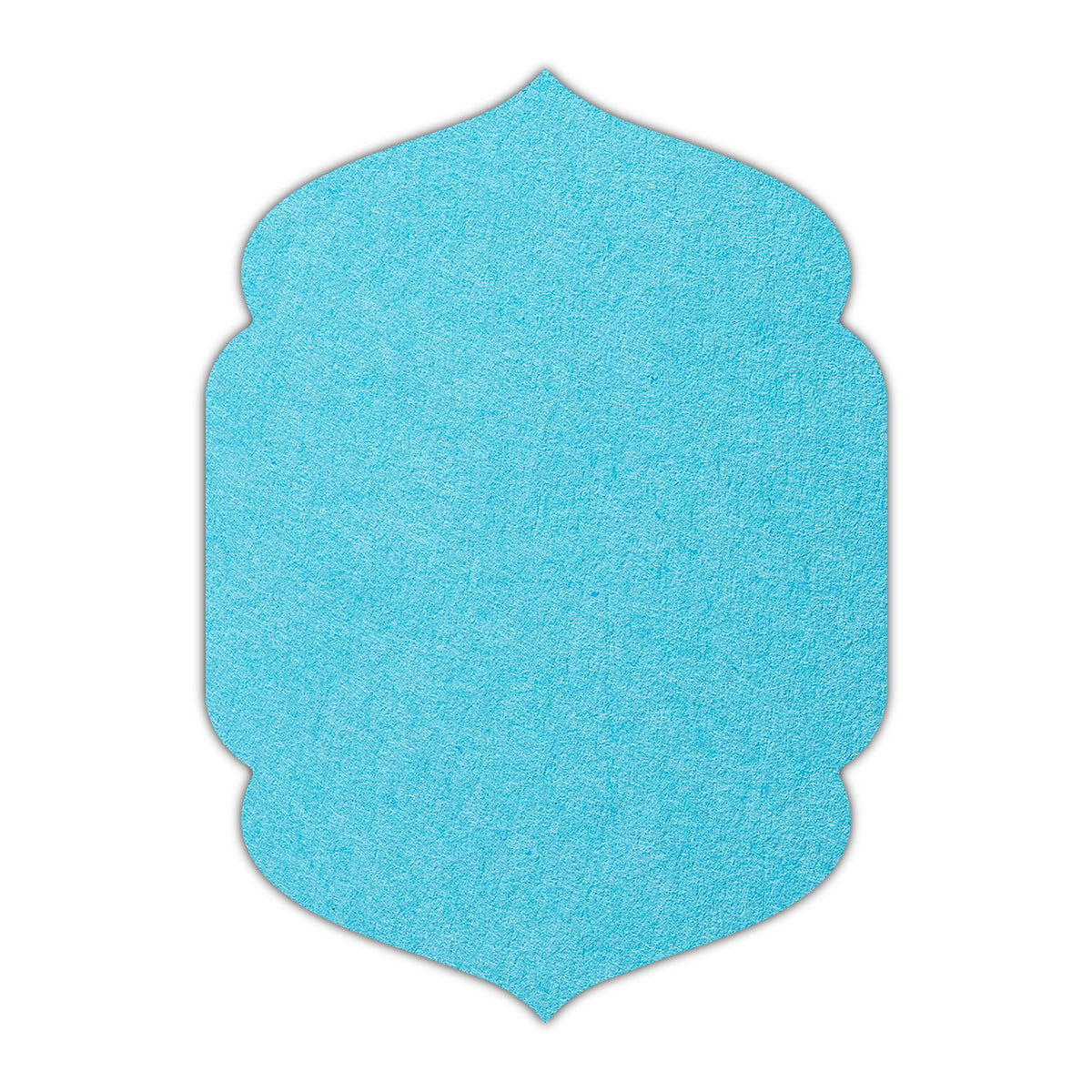 CMYK Print on Turquoise Cardstock | Shape P4 | 2" x 3.5"
