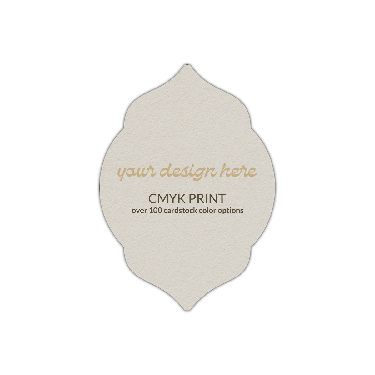 Shape P5 Diecut Card | CMYK Print | 3" x 4"