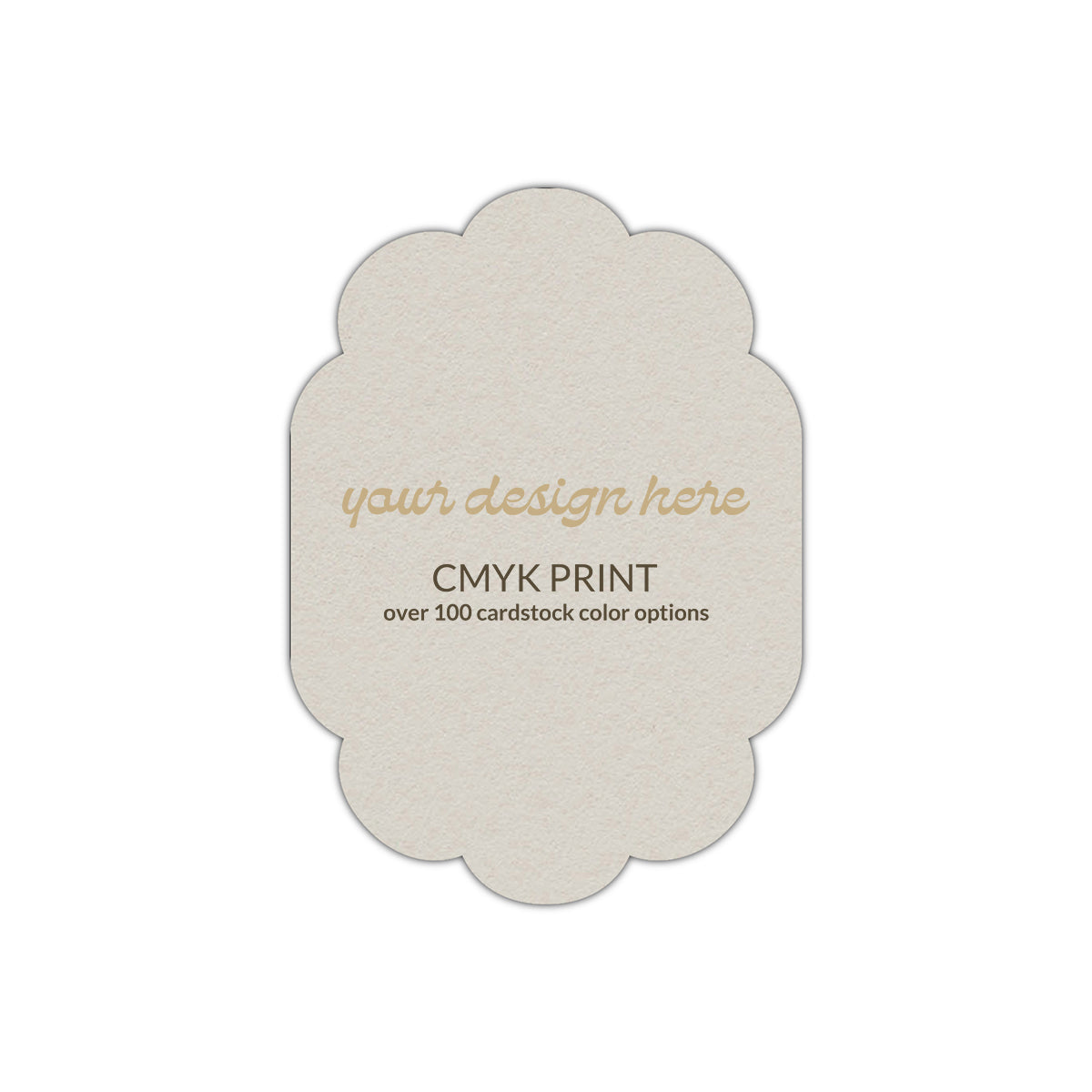 Shape P51 Diecut Card | CMYK Print | 5" x 7"