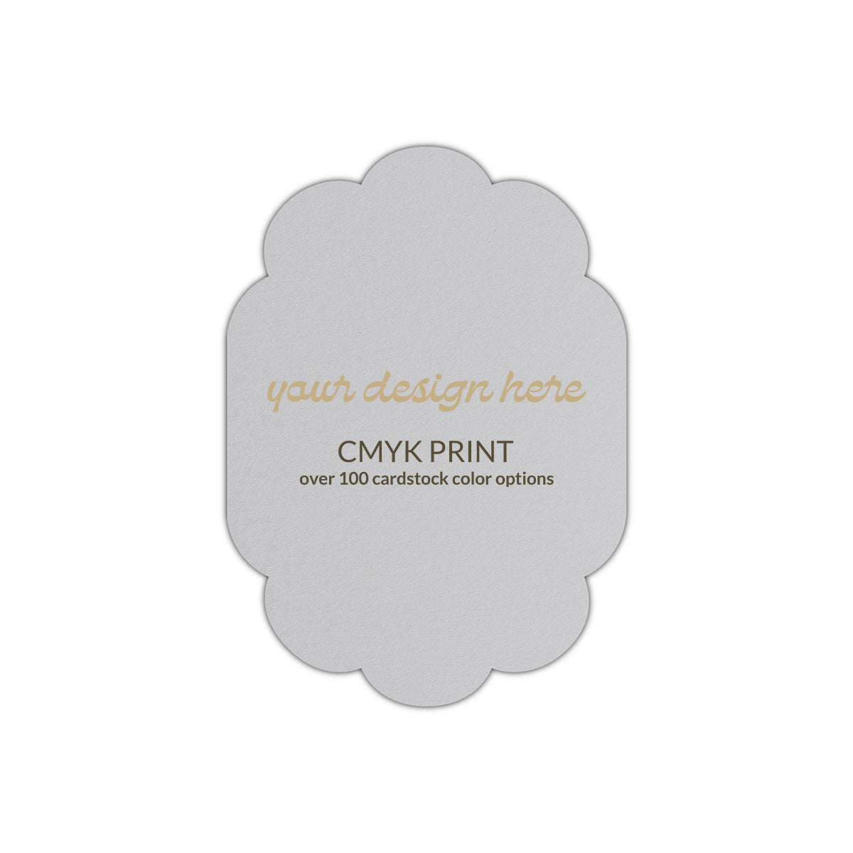 Shape P51 Diecut Card | CMYK Print | 2" x 3"