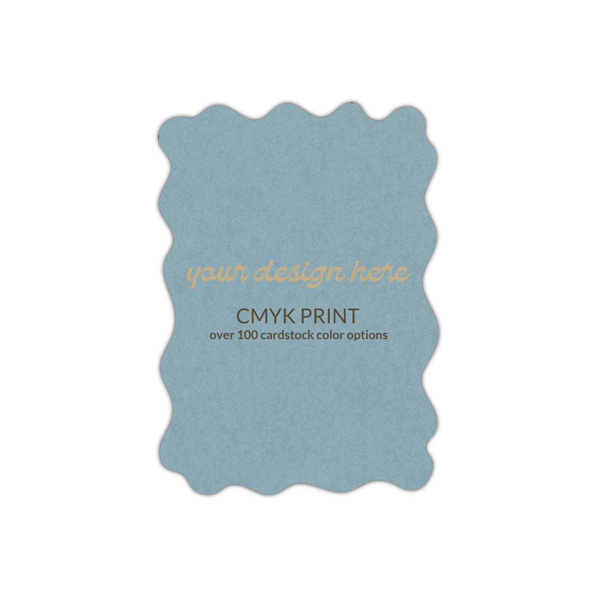Shape P52 Diecut Card | CMYK Print | 5" x 8"